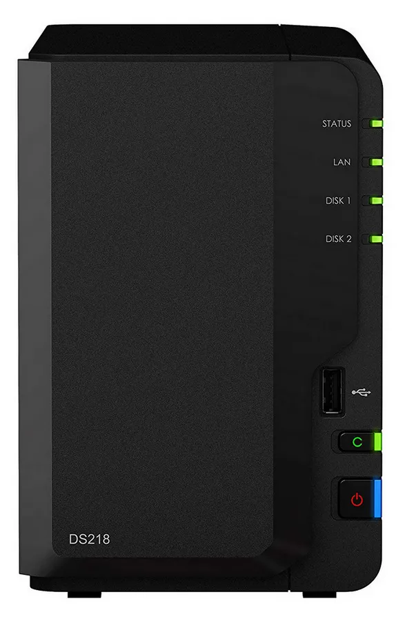Stocare atașată la rețea SYNOLOGY DS218, Negru