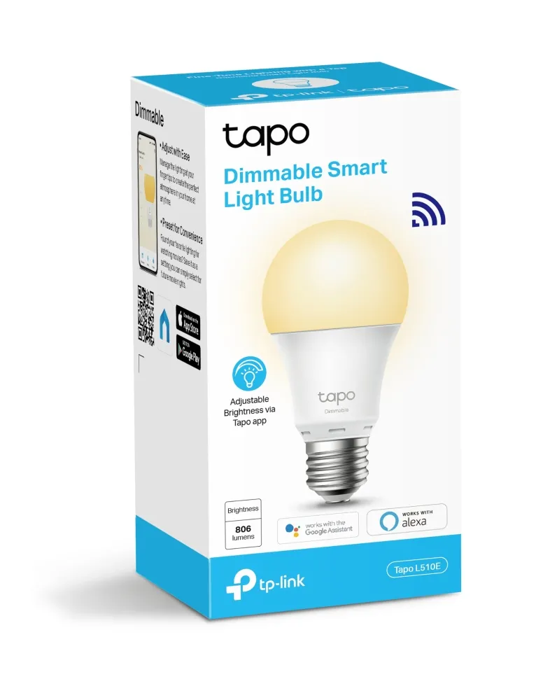 Bec inteligent TP-LINK Tapo L510E, A27, Alb Cald