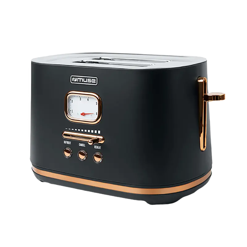 Toaster MUSE MS-130 BC, Negru | Auriu