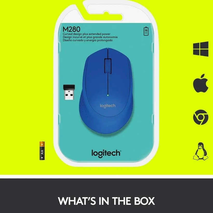 Mouse Wireless Logitech M280, Albastru