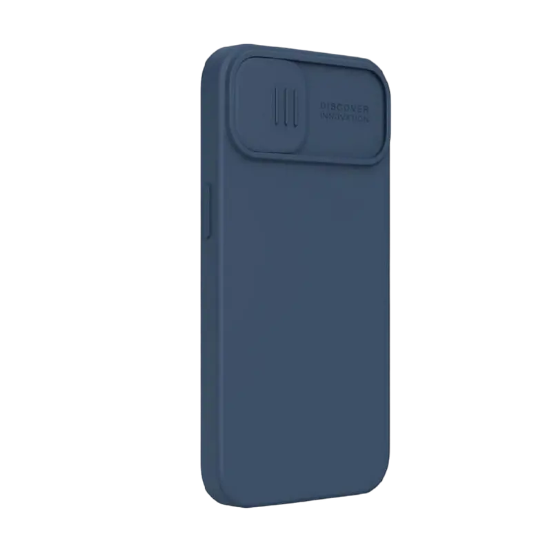 Husă Nillkin iPhone 13, CamShield Silky Silicone, Albastru Marin
