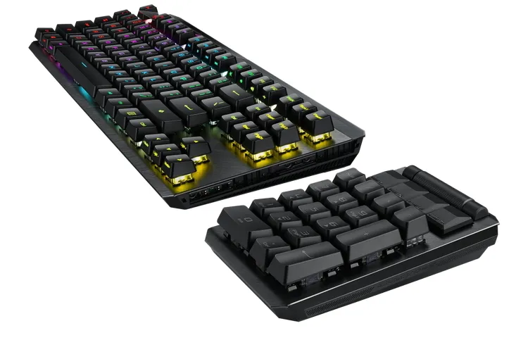 Tastatură ASUS ROG Claymore II, Fără fir, Negru