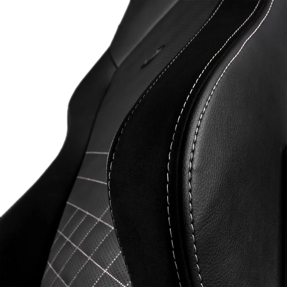Scaun Gaming Noblechairs Hero, PU Piele, Negru/Alb