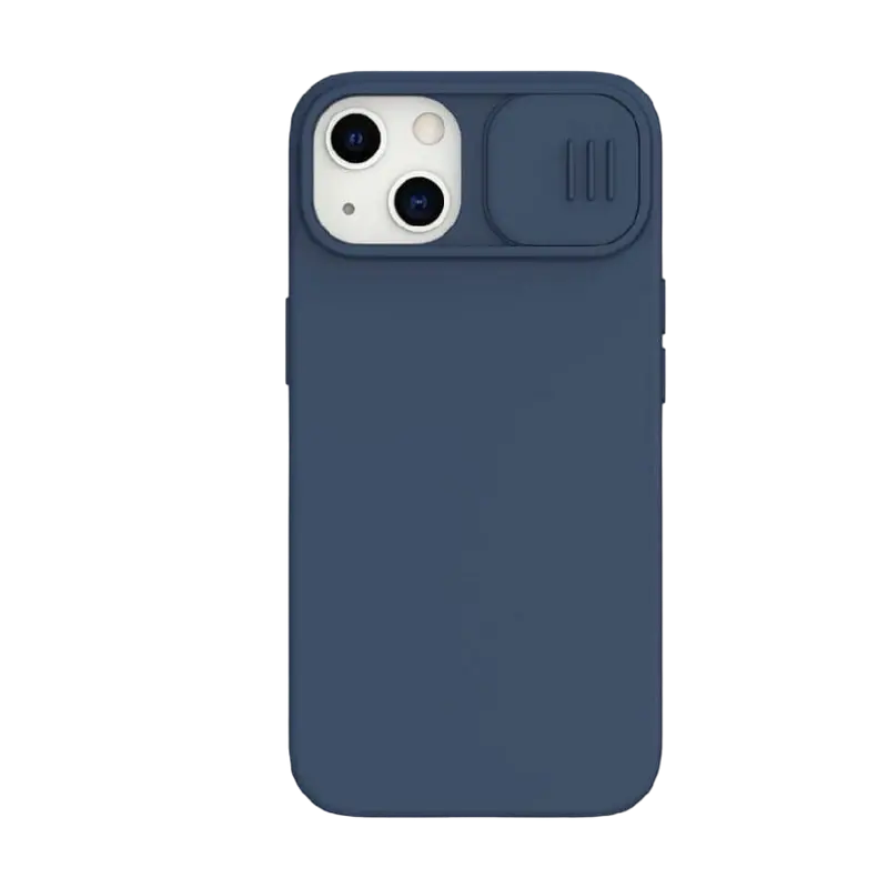 Husă Nillkin iPhone 13, CamShield Silky Silicone, Albastru Marin