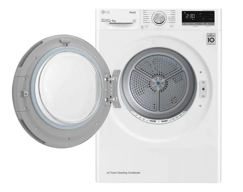 Uscător de rufe LG DC90V5V0W, 9, Alb