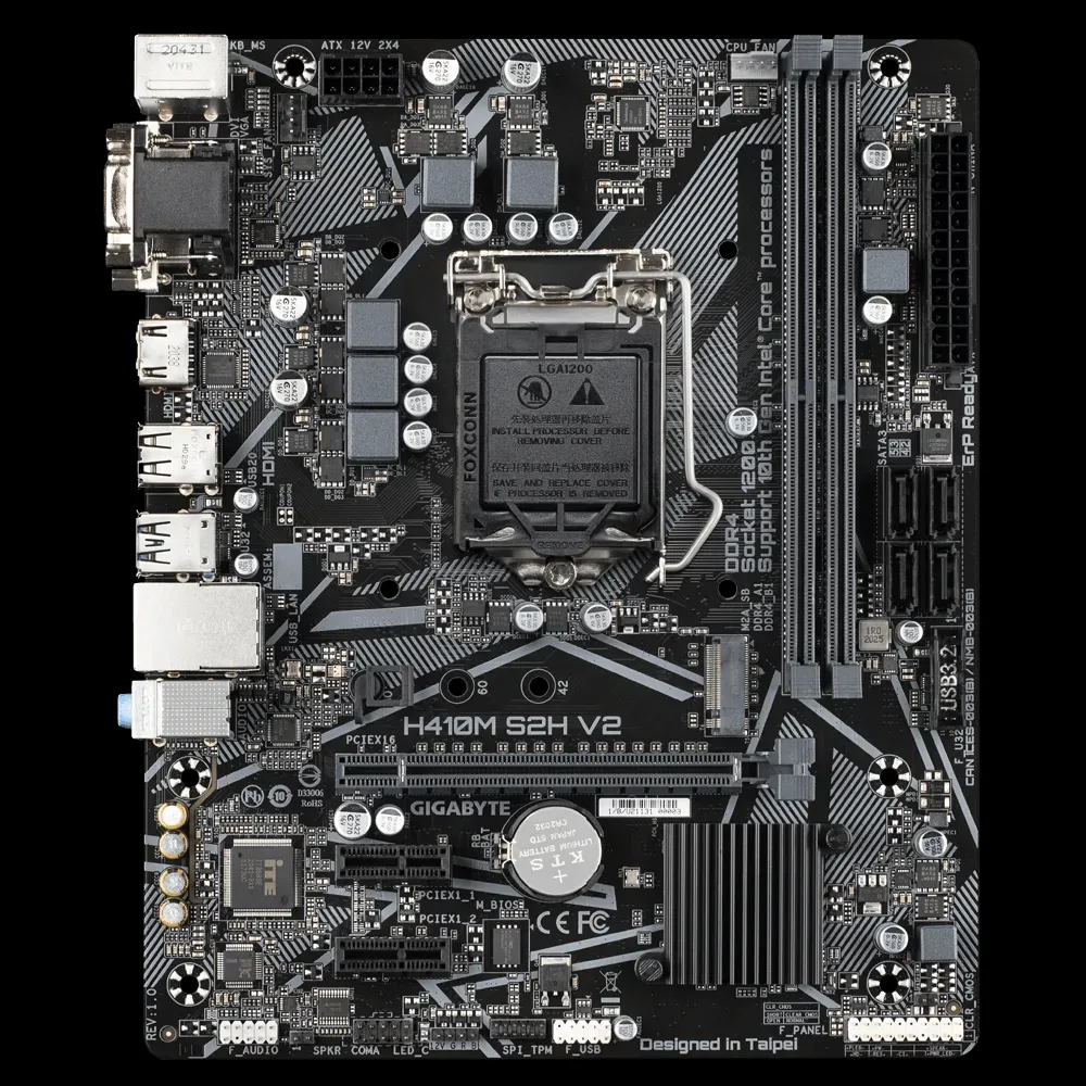 Placă de bază Gigabyte H410M S2H V2, LGA1200, Intel H470, Micro-ATX