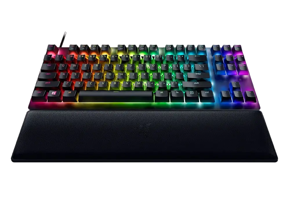 Gaming Keyboard Razer Huntsman V2, Optical Linear SW, Digital Dial,Wrist Rest, US Layout, USB, Black