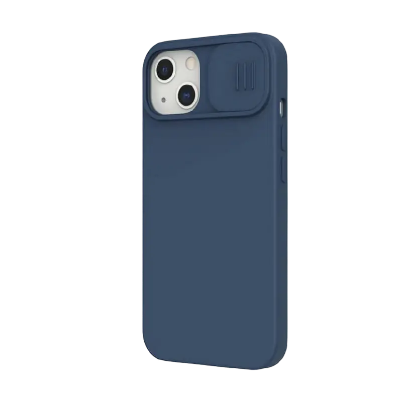 Husă Nillkin iPhone 13, CamShield Silky Silicone, Albastru Marin