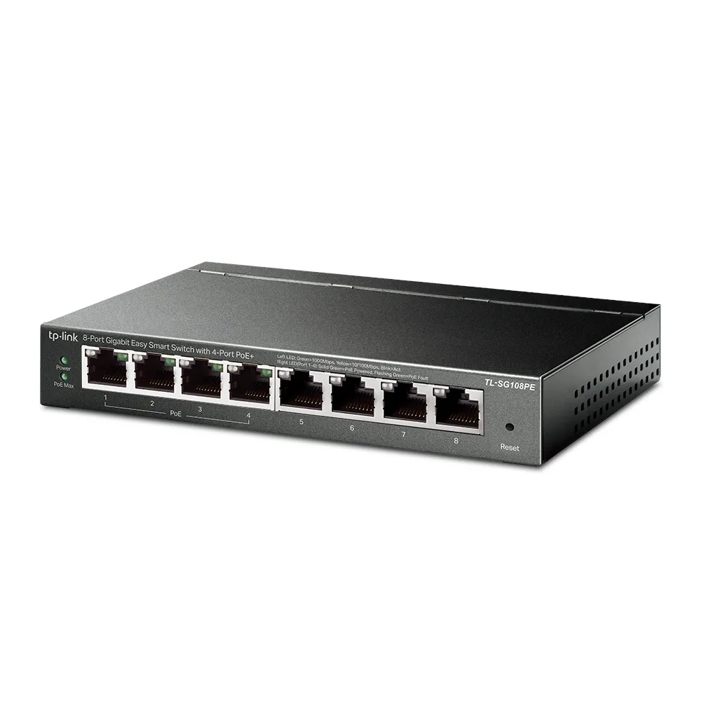 Comutator PoE TP-LINK TL-SG108PE, 4x IEEE 802.3af