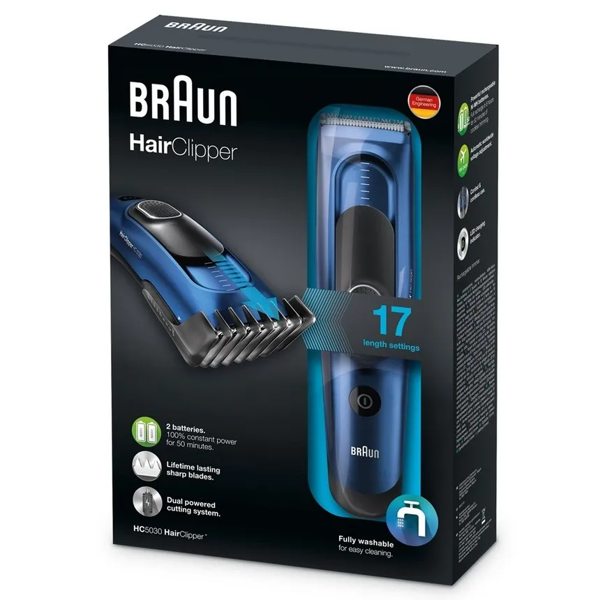 Aparat de tuns Braun HC5030, Albastru | Negru