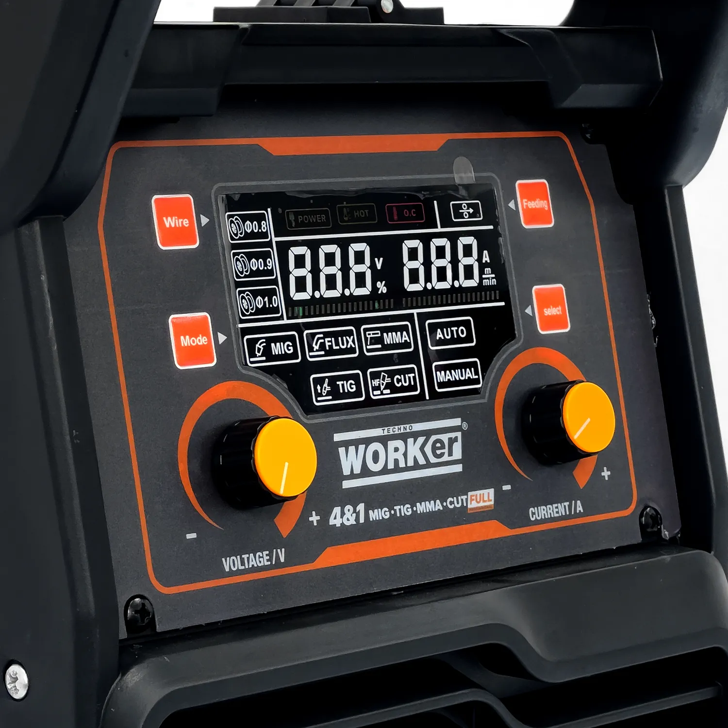 Aparat de sudura TechnoWorker 4 in 1 (MIG/TIG/MMA/CUT) FULL