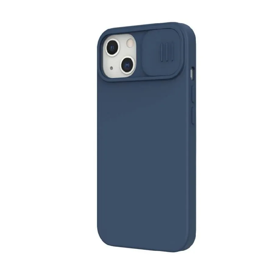 Husă Nillkin iPhone 13, CamShield Silky Silicone, Albastru Marin