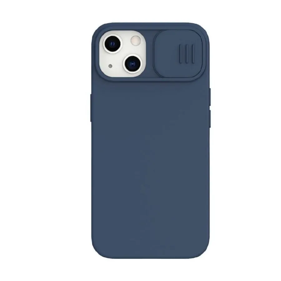 Husă Nillkin iPhone 13, CamShield Silky Silicone, Albastru Marin