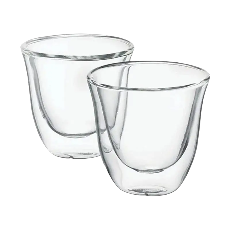 Pahare Cappuccino De'Longhi 60ml 2pcs, Transparent