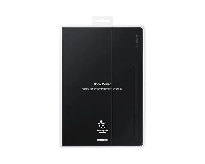Husă pentru tabletă Samsung Tab S Book Cover, 12,4", Poliuretan, Negru