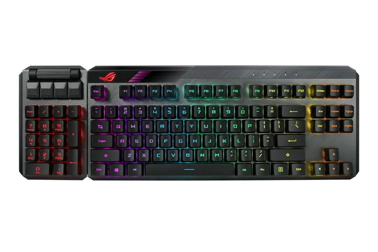 Tastatură ASUS ROG Claymore II, Fără fir, Negru