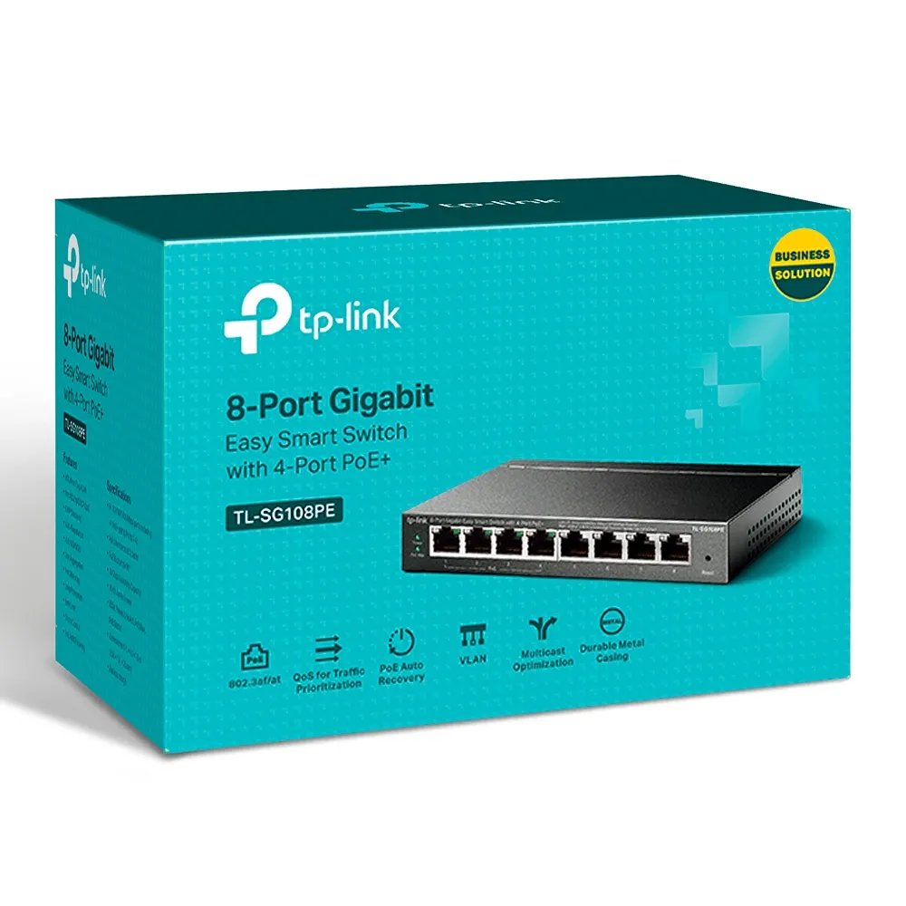 Comutator PoE TP-LINK TL-SG108PE, 4x IEEE 802.3af