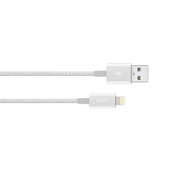 Cablu încărcare și sincronizare Moshi iPhone Lighting USB Cable, USB Type-A/Lightning, 1,2m, Argintiu