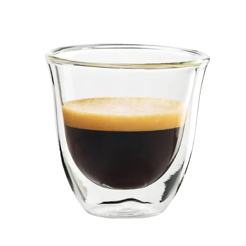 Pahare Cappuccino De'Longhi 60ml 2pcs, Transparent