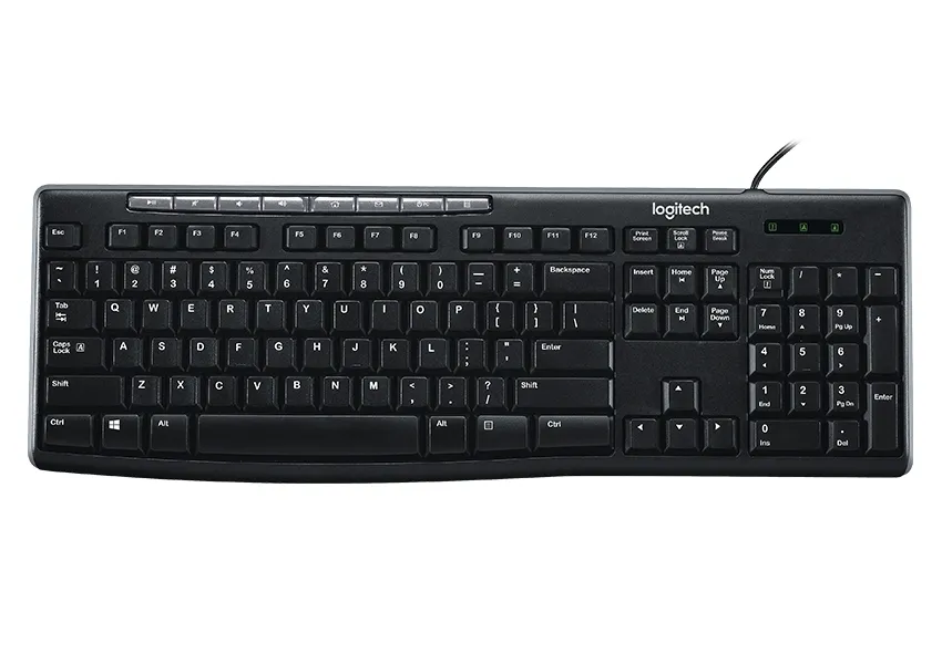 Tastatură Logitech K200, Cu fir, Negru