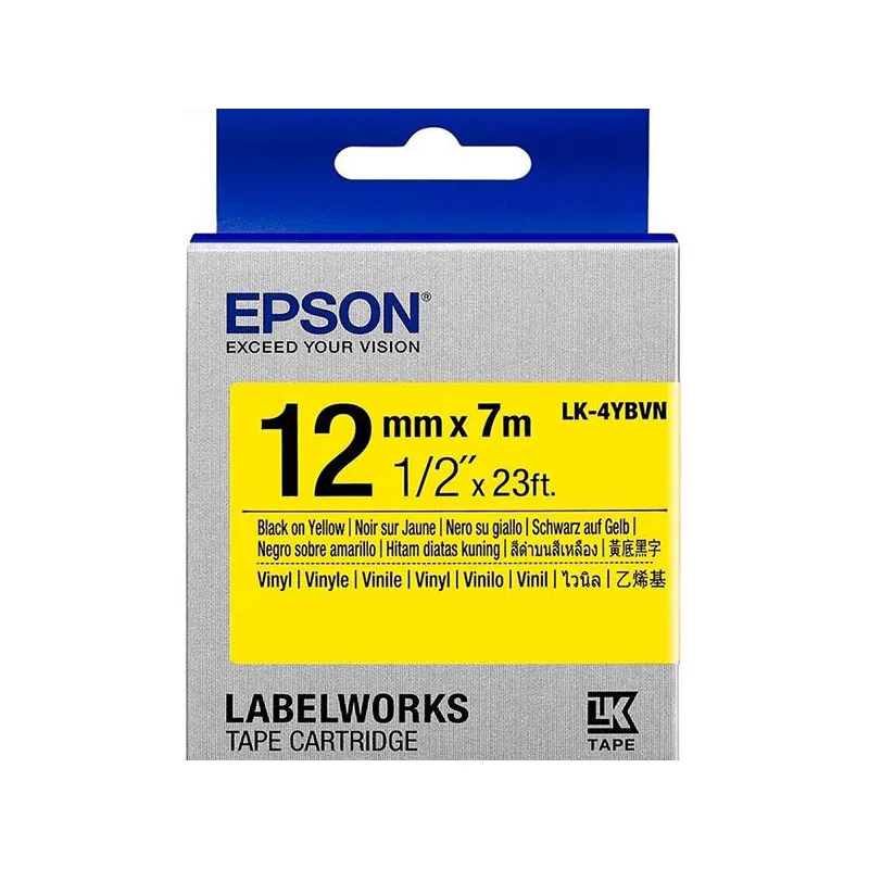 Cartuş de bandă Epson LK-4YBVN, 12 mm x 7 m