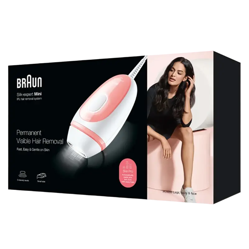 Fotoepilator Braun PL1000 Silk-expert Mini, Roz | Alb