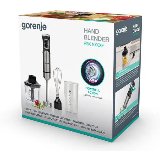 Blender de mână Gorenje HBX1000XE, Argintiu