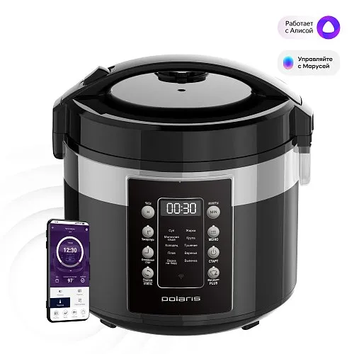 Aparat de gătit multifuncțional Polaris PMC0528 Wi Fi IQ Home, Negru