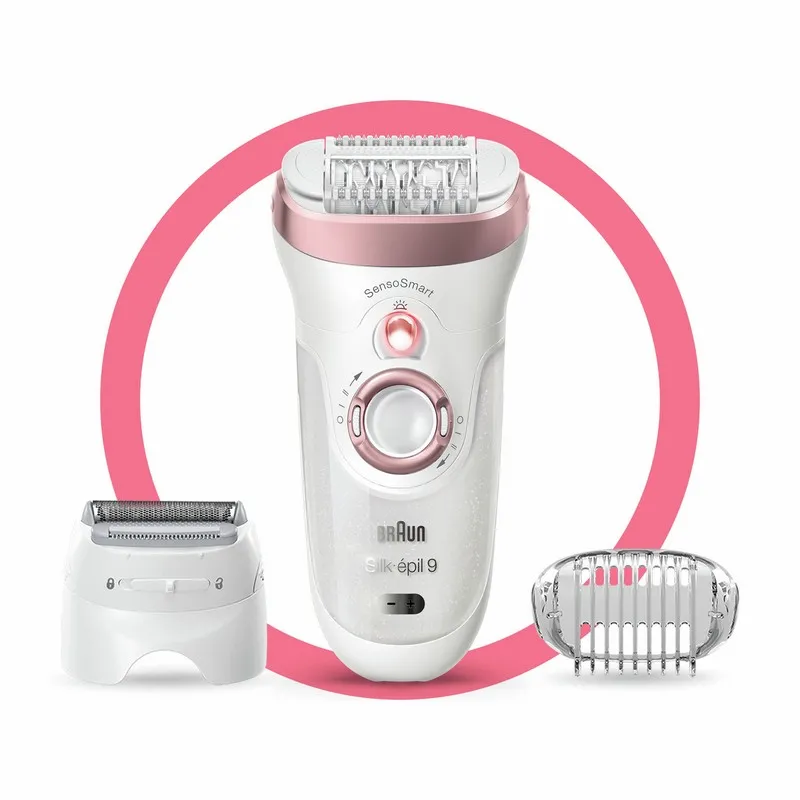 Epilator BRAUN SES9720, Alb/Roz