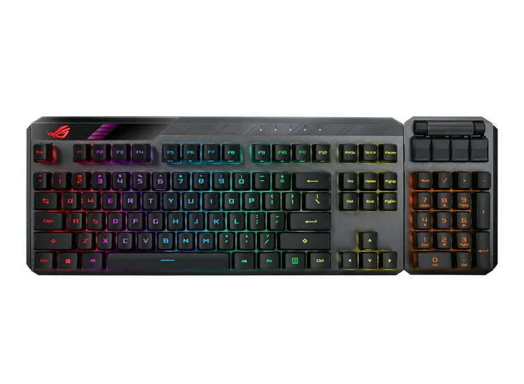 Wireless Gaming Keyboard Asus ROG Claymore II, Optical, Modular, RGB, 2.4 Ghz, US Layout