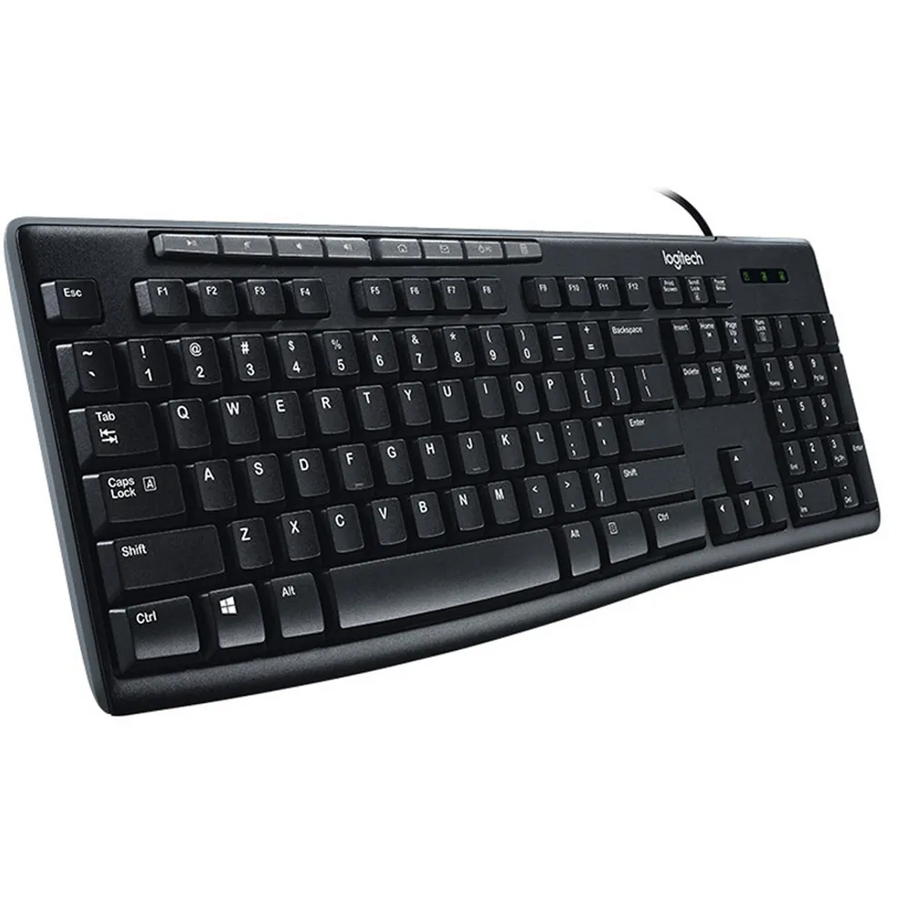 Tastatură Logitech K200, Cu fir, Negru