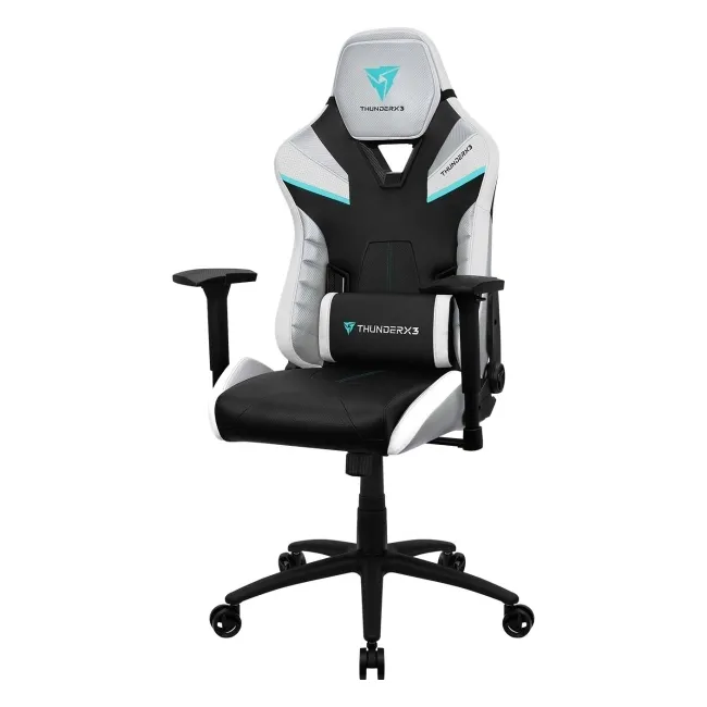 Scaun Gaming ThunderX3 TC5, PU Piele, Negru/Alb