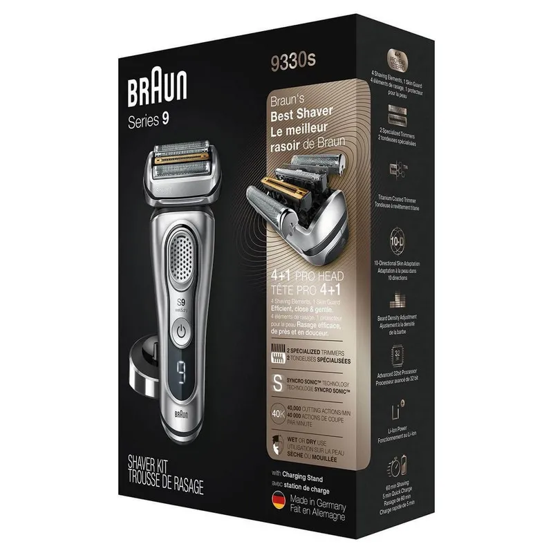 Aparat de ras electric BRAUN 9330S Silver, Argintiu