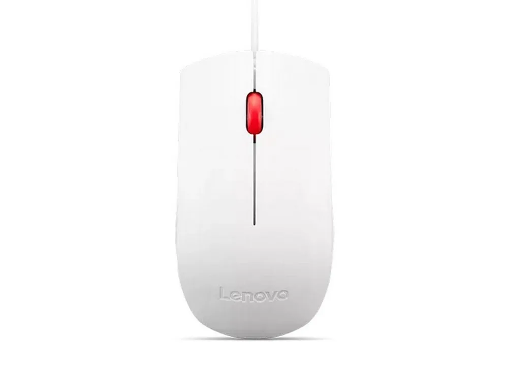 Mouse Lenovo Essential USB, Alb