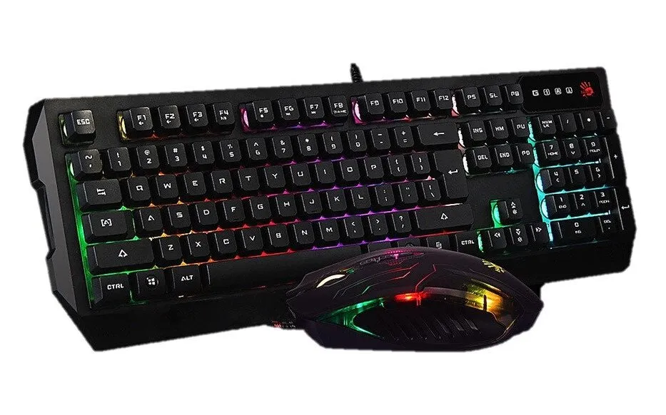 Set Tastatură + Mouse Bloody Q1300, Cu fir, Negru
