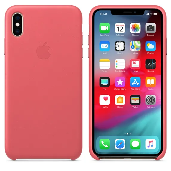 Original iPhone XS Max Leather Case, Pink