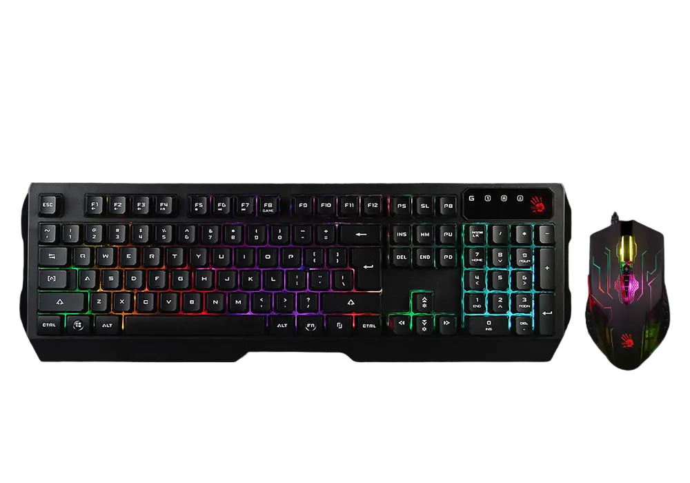 Set Tastatură + Mouse Bloody Q1300, Cu fir, Negru