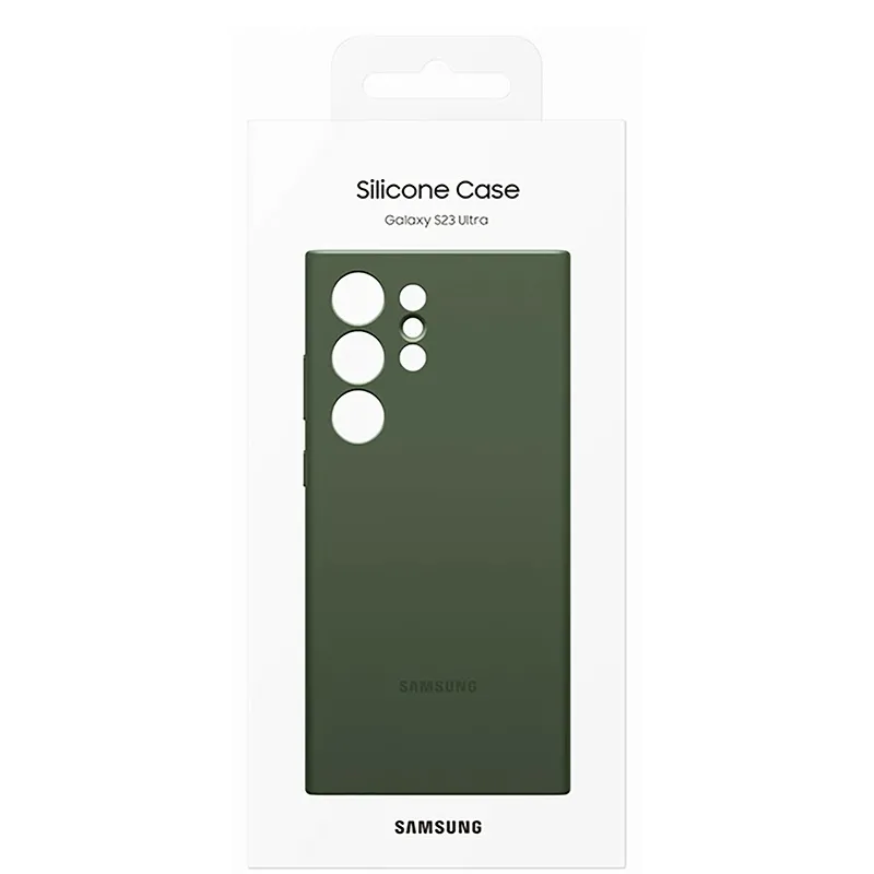 Husă Samsung Silicone Cover for Galaxy S23 Ultra, Khaki