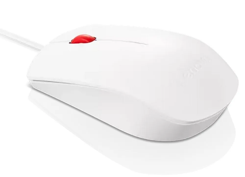 Mouse Lenovo Essential USB, Alb