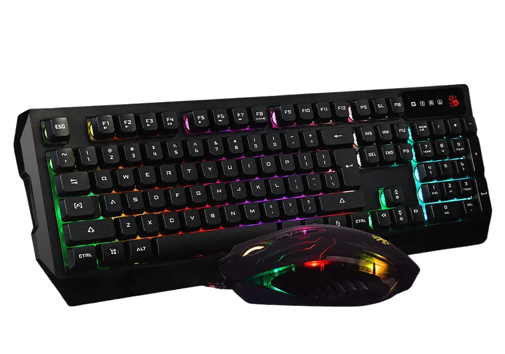 Set Tastatură + Mouse Bloody Q1300, Cu fir, Negru