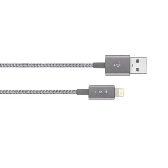 Cablu încărcare și sincronizare Moshi iPhone Lighting USB Cable, USB Type-A/Lightning, 1,2m, Gri
