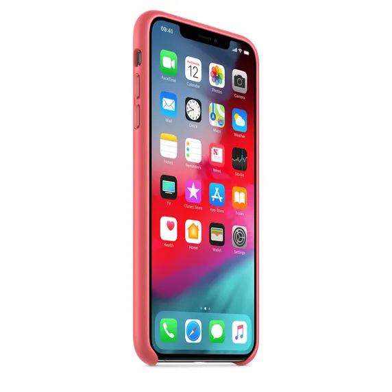 Original iPhone XS Max Leather Case, Pink