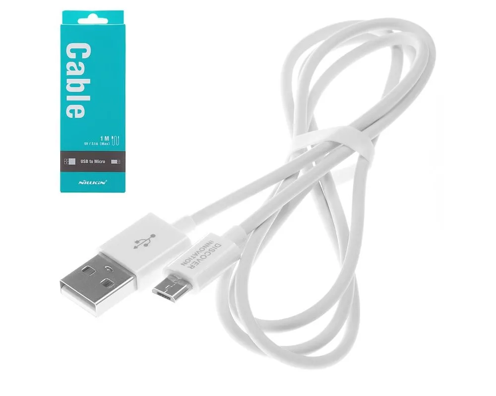 Cablu încărcare și sincronizare Nillkin MicroUSB high quality Cable, USB Type-A/micro-USB, 1,2m, Alb