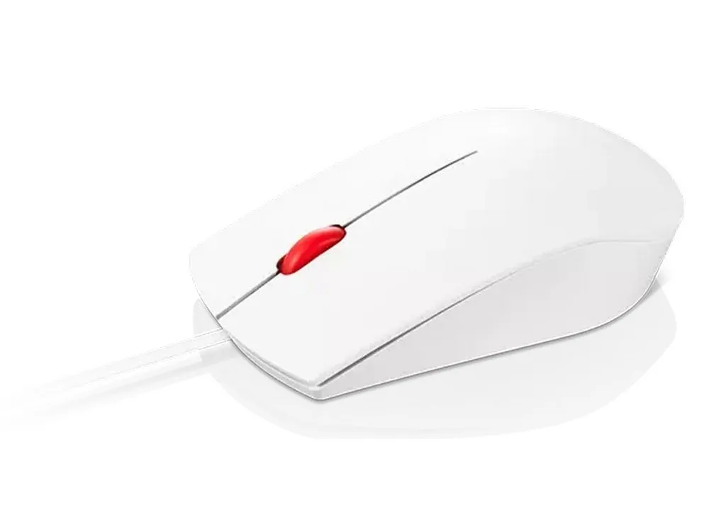 Mouse Lenovo Essential USB, Alb