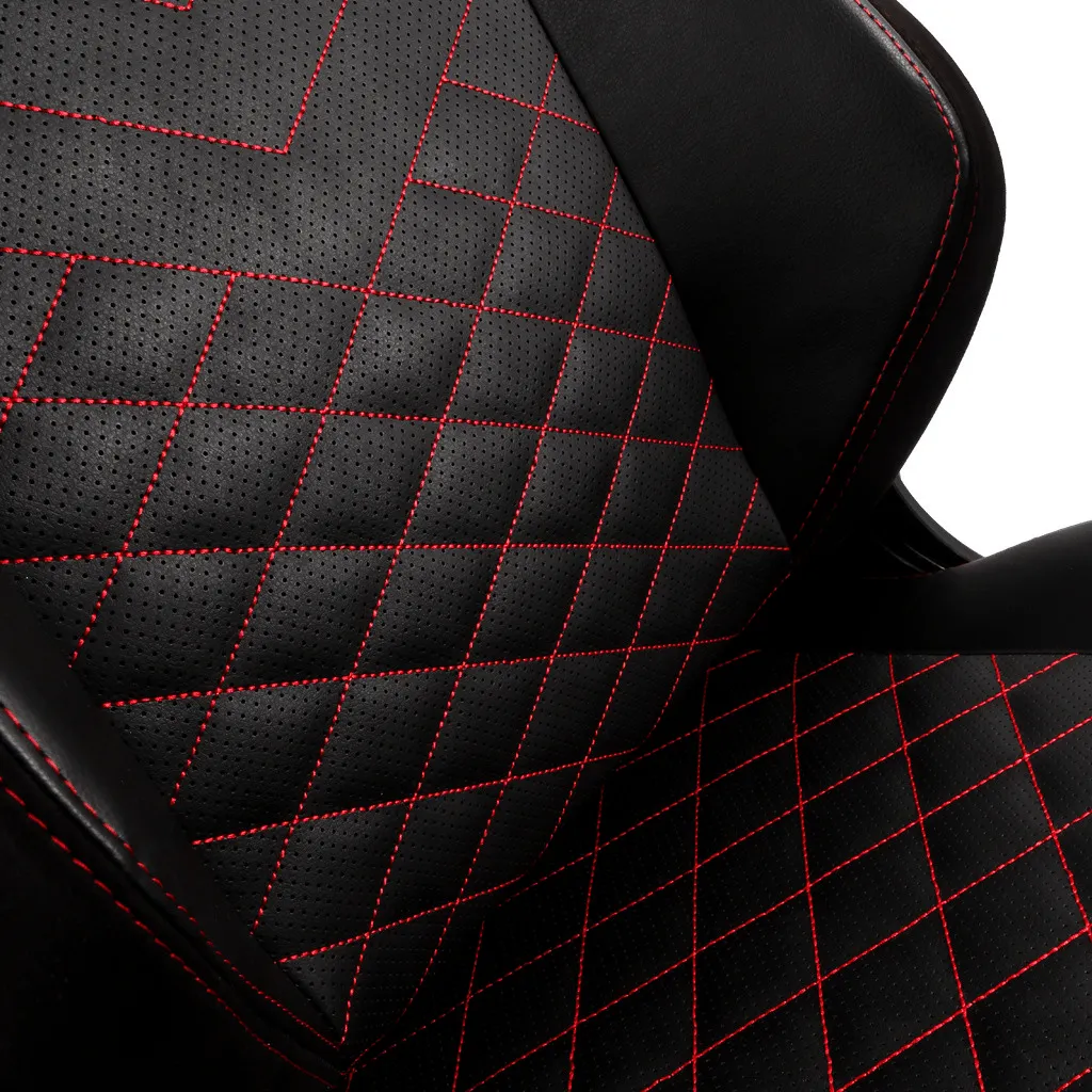 Scaun Gaming Noblechairs Hero, PU Piele, Negru/Rosu
