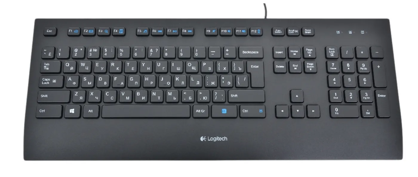 Tastatură Logitech K280e, Cu fir, Negru
