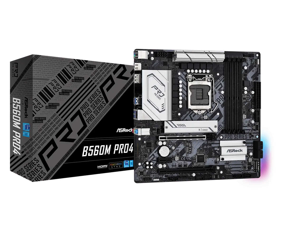 Placă de bază ASRock B560M PRO4, LGA1200, Intel B560, Micro-ATX