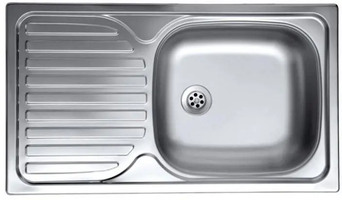 Chiuveta blat anticalcar| inox SANITEC 43:5*76 - 0:6(430) E C408D     