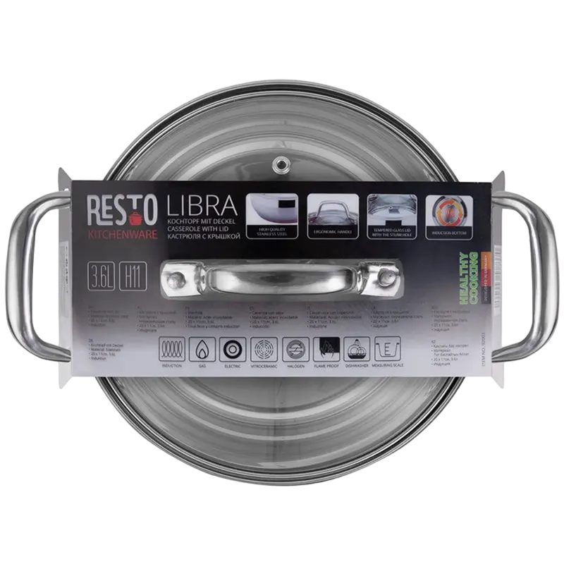 Cratiță RESTO 92003, 3,6L, 20cm, Oțel inoxidabil