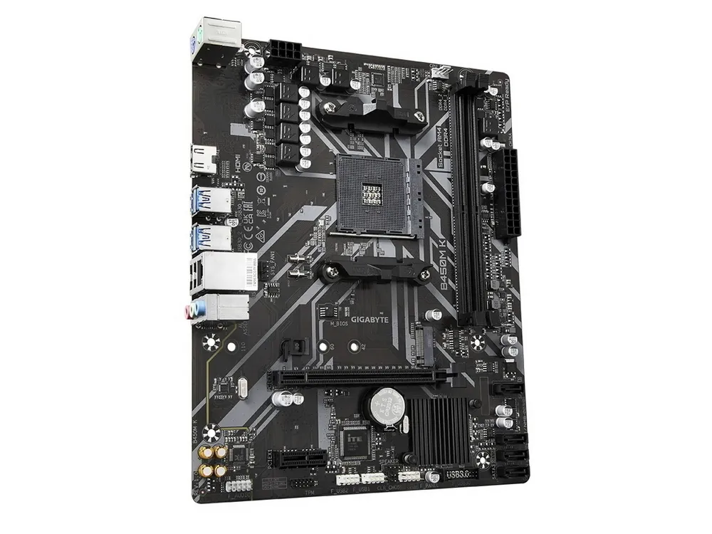 Placă de bază Gigabyte B450M K, AM4, AMD B450, Micro-ATX